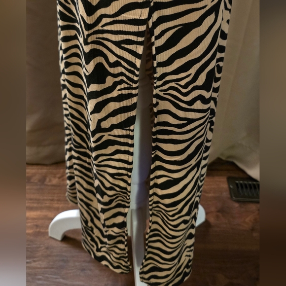 J for Justify Brown and Black Zebra Print Cutout Midi Dress - Picture 5 of 5